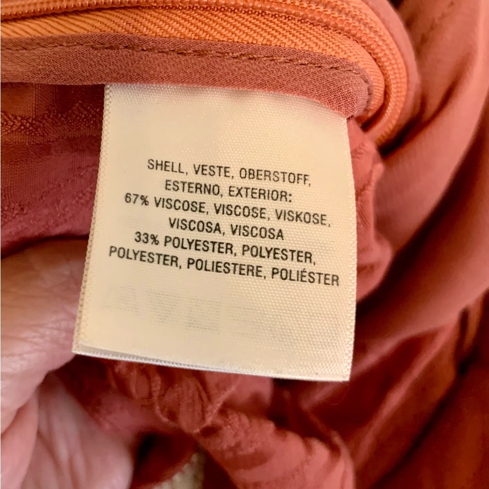 Anthropologie Ett:twa Aubade Tie Waist Textured Pants Cropped Dusty Rose Size 6 - Picture 13 of 14